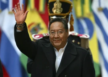 El presidente Luis Arce participa de un encuentro del Mercosur. Foto: AFP.