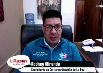 El secretario de Culturas de la Alcaldía de La Paz, Rodney Miranda en entrevista con La Razón Radio.