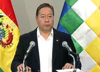 El presidente Luis Arce en conferencia de prensa. Foto: captura RRSS