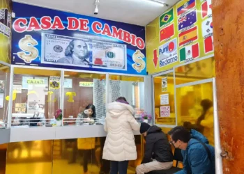 Una casa de cambio en La Paz. Foto: ABI.