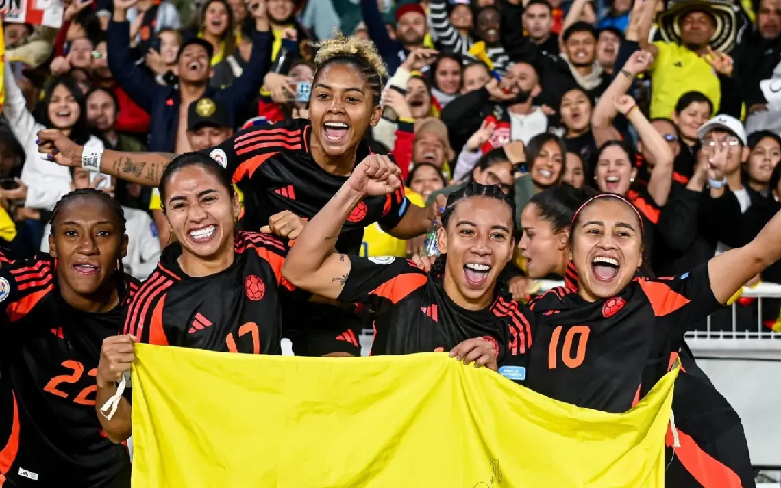 Festejo de Colombia tras la clasificación a la final de Copa América. (FOTO: Copa América)