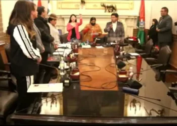 Posesión de la directiva del Concejo de La Paz. FOTO: Captura Concejo de La Paz