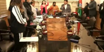 Posesión de la directiva del Concejo de La Paz. FOTO: Captura Concejo de La Paz