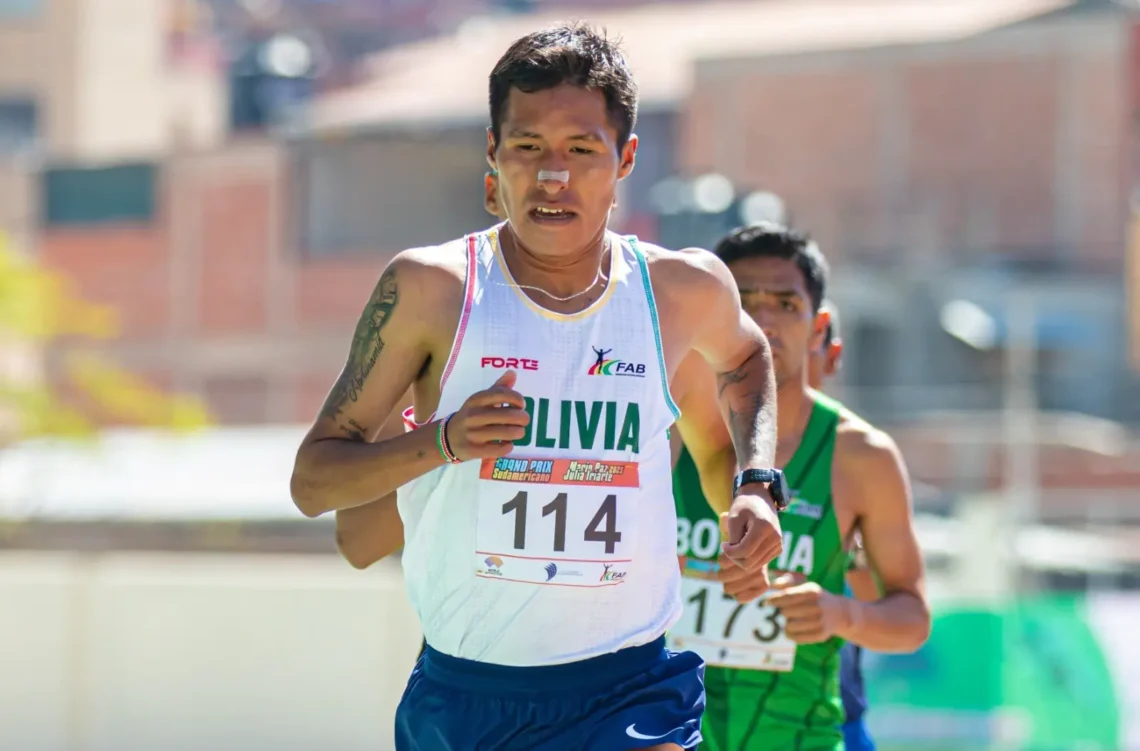 David Ninanvia durante el Gran Prix de Atletismo