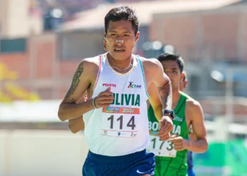 David Ninanvia durante el Gran Prix de Atletismo