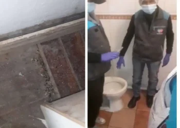 Personal de la Intendencia halla condiciones insalubres en el restaurante "Rey lechón". FOTO: GAMLP