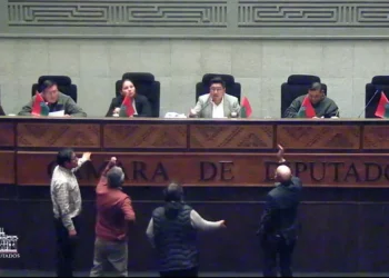 El desorden reinó en la sesión. Foto: Cámara de Diputados.
