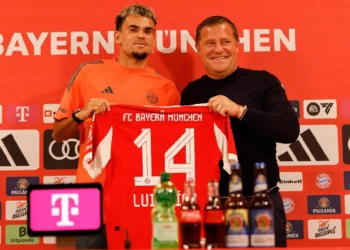 Luis Díaz en su presentación con el Bayern Múnich. (FOTO:AFP)