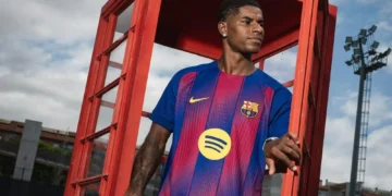 Marcus Rashford con la camiseta de FC Barcelona