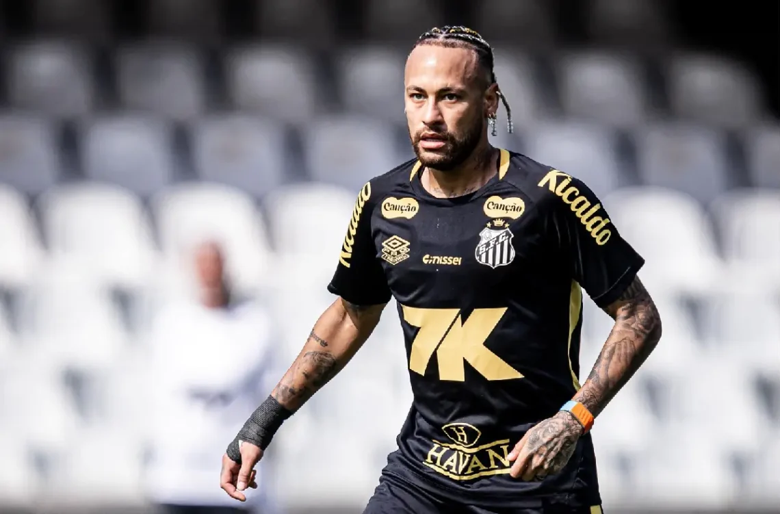 Neymar en el entrenamiento de Santos FC. (FOTO: Santos Futebol Clube)