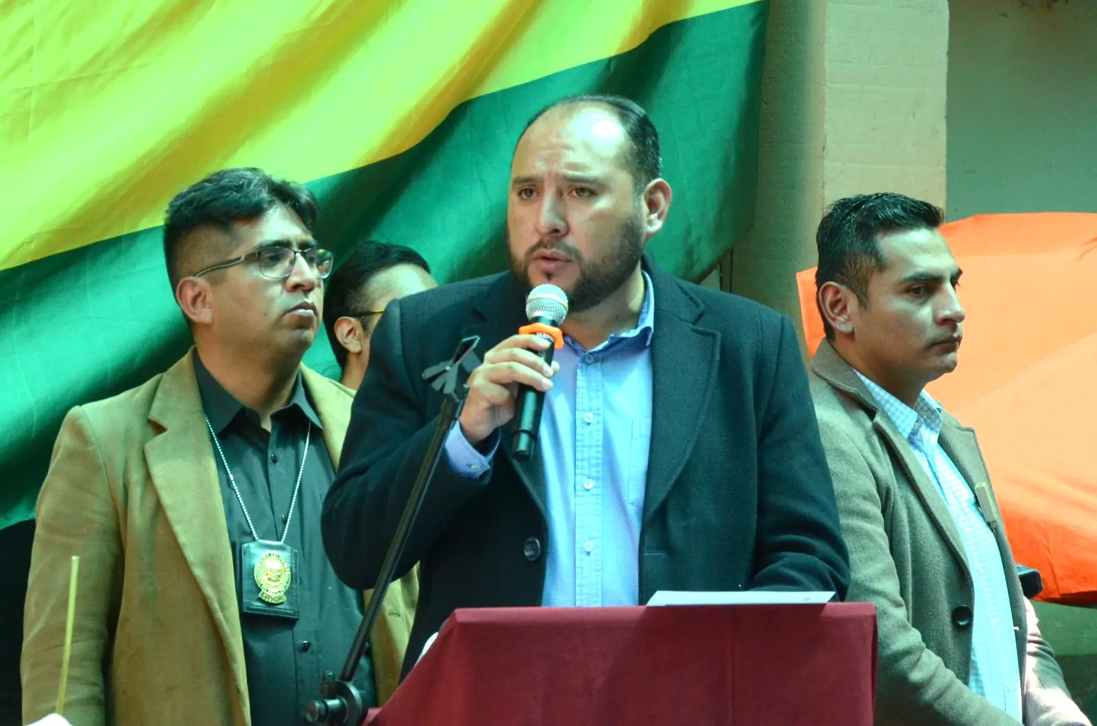 El ministro de Gobierno, Roberto Ríos, participa de una evento institucional. (Foto Ministerio de Gobierno)