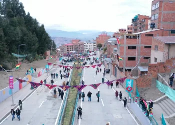 La avenida Apumalla inaugurada este domingo. Foto: GAMLP.