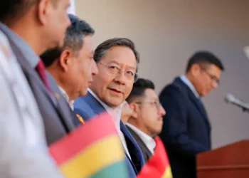 El presidente Luis Arce en Sucre.
Foto: LuchoXBolivia