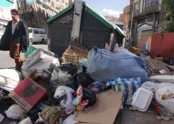La basura se acumula en algunos contenedores. Foto: APG.
