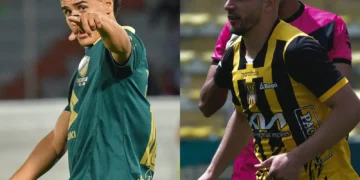 El colombiano Daniel Cataño, de Bolívar; y el paraguayo Juan Godoy, de The Strongest (APG).