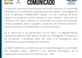 El comunicado de la DGAC sobre el caso.