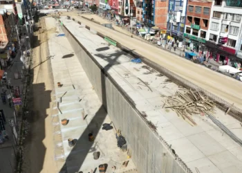 Las obras del Distribuidor Río Seco. Foto: GAMEA.