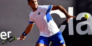 El tenista beniano Hugo Dellien en plenom partido