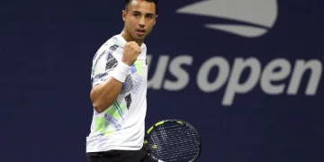 El tenista beniano Hugo Dellien en un partido anterior (Hugo Dellien).