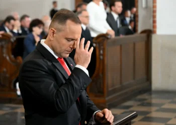 El historiador nacionalista Karol Nawrocki, investido presidente de Polonia. Foto: AFP.