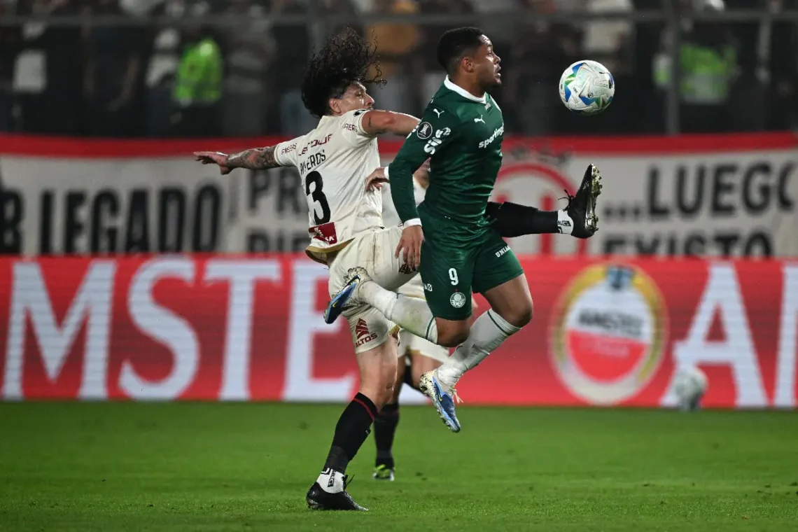 Acción de un partido anterior de Palmeiras (AFP)