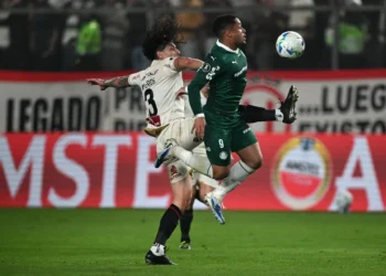 Acción de un partido anterior de Palmeiras (AFP)