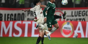 Acción de un partido anterior de Palmeiras (AFP)