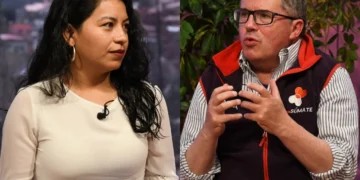 Camila Ugalde y Miguel Roca en entrevista con Piedra, Papel y Tinta de La Razón. Foto: Oswaldo Aguirre.