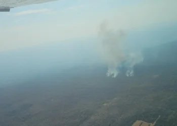 Se hizo un sobrevuelo sobre el municipio. Foto: Viceministerio de Defensa Civil.