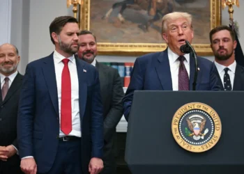 Donald Trump y su vicepresidente. Foto: AFP.