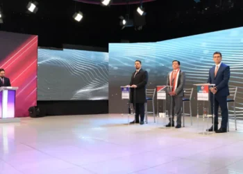 Segundo debate presidencia. Solo tres candidatos asistieron.
Foto: APG