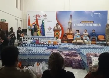 Los insumos que donó el Ministerio de Hidrocarburos. Foto: YPFB.