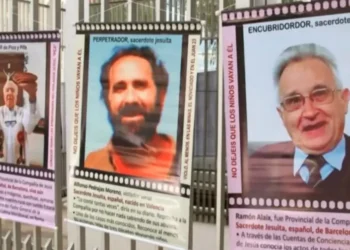 Los jesuitas Marcos Recolons y Ramón Alaix enfrentan un juicio por encubrimiento. FOTO: RRSS