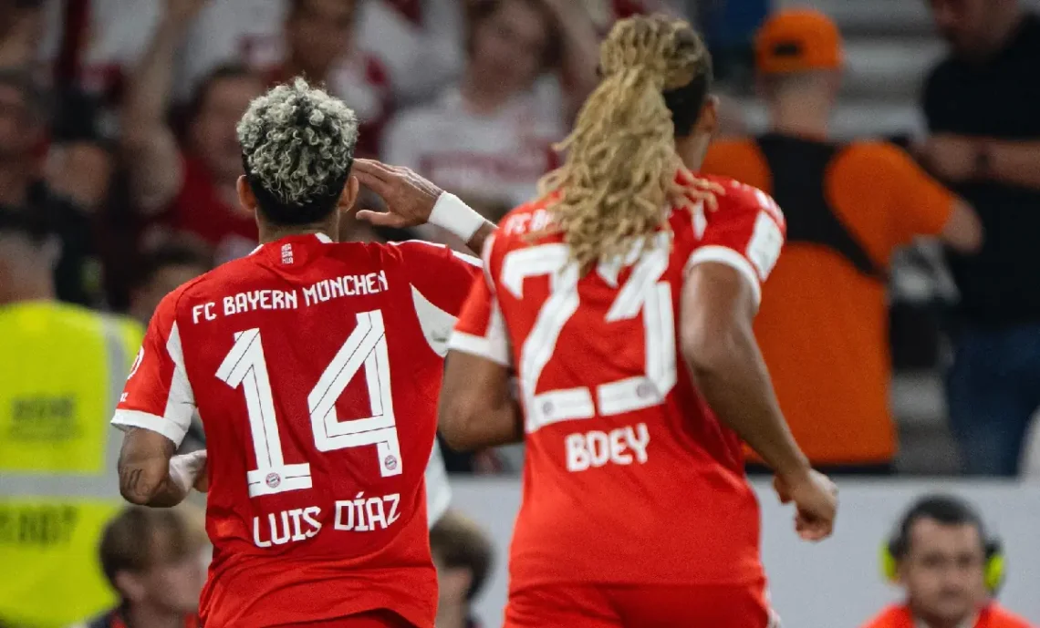 Luis Díaz en su debut con la camiseta del cuadro bávaro convirtió el tanto del triunfo ante el Stuttgart. (FOTO: FC Bayern München)