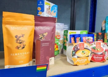 Algunos de los productos que Bolivia expuso en el EEA. Foto: Cancillería.