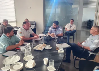 La reunión entre el Senasag y el sector privado. Foto: Senasag.