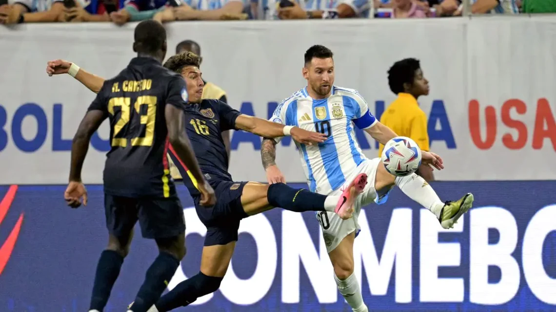 Incidencia del duelo entre Ecuador y Argentina por CONMEBOL Copa América