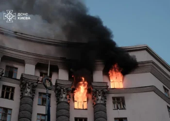 Rusia lanzó un ataque masivo a la capital de Ucrania/RRSSZelenski