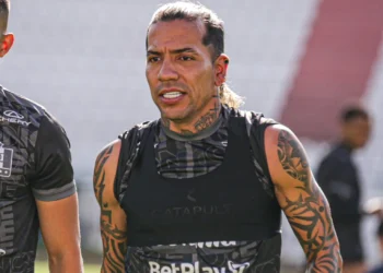 El delantero colombiano del Once Caldas, Dayro Moreno en una práctica en Manizales (Once Caldas).