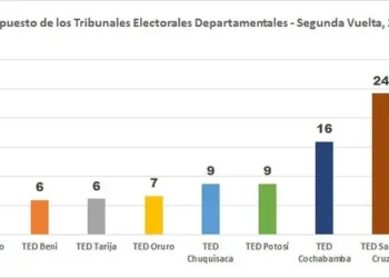 Presupuesto asignado a las Tribunales Electorales Departamentales.