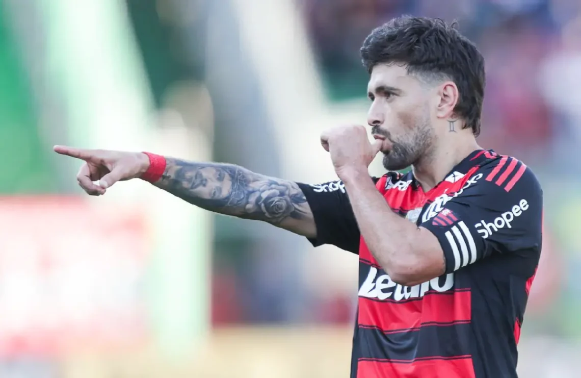 Festejo de Giorgian Daniel De Arrascaeta en la victoria de Flamengo. (FOTO: Clube de Regatas do Flamengo)