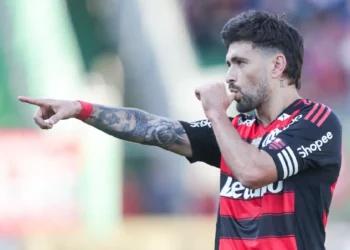 Festejo de Giorgian Daniel De Arrascaeta en la victoria de Flamengo. (FOTO: Clube de Regatas do Flamengo)