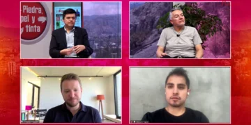 Los publicistas Martin Díaz, Mauro Tapia y Amples Regiani en entrevista con Piedra, Papel y Tinta de La Razón.