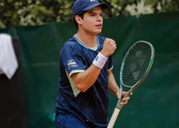 El tenista boliviano Juan Carlos Prado en un partido anterior.