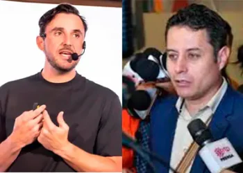 Los candidatos a la Vicepresidencia Juan Pablo Velasco y Edman Lara.
