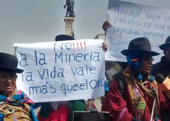 Comunarios de Viacha denunciaron la minería ilegal. Foto: RRSS.