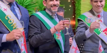 Luis Fernando Camacho en un acto de la Alcaldía de Montero.  FOTO: Gobernación de Santa Cruz.