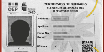 Referencial. Un certificado de sufragio.
Foto: RRSS