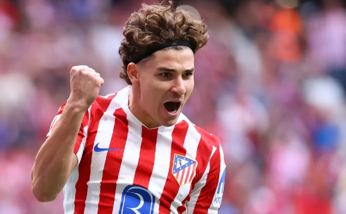 Festejo de gol de Julián Álvarez. (FOTO: Atlético de Madrid)