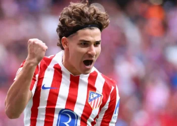 Festejo de gol de Julián Álvarez. (FOTO: Atlético de Madrid)